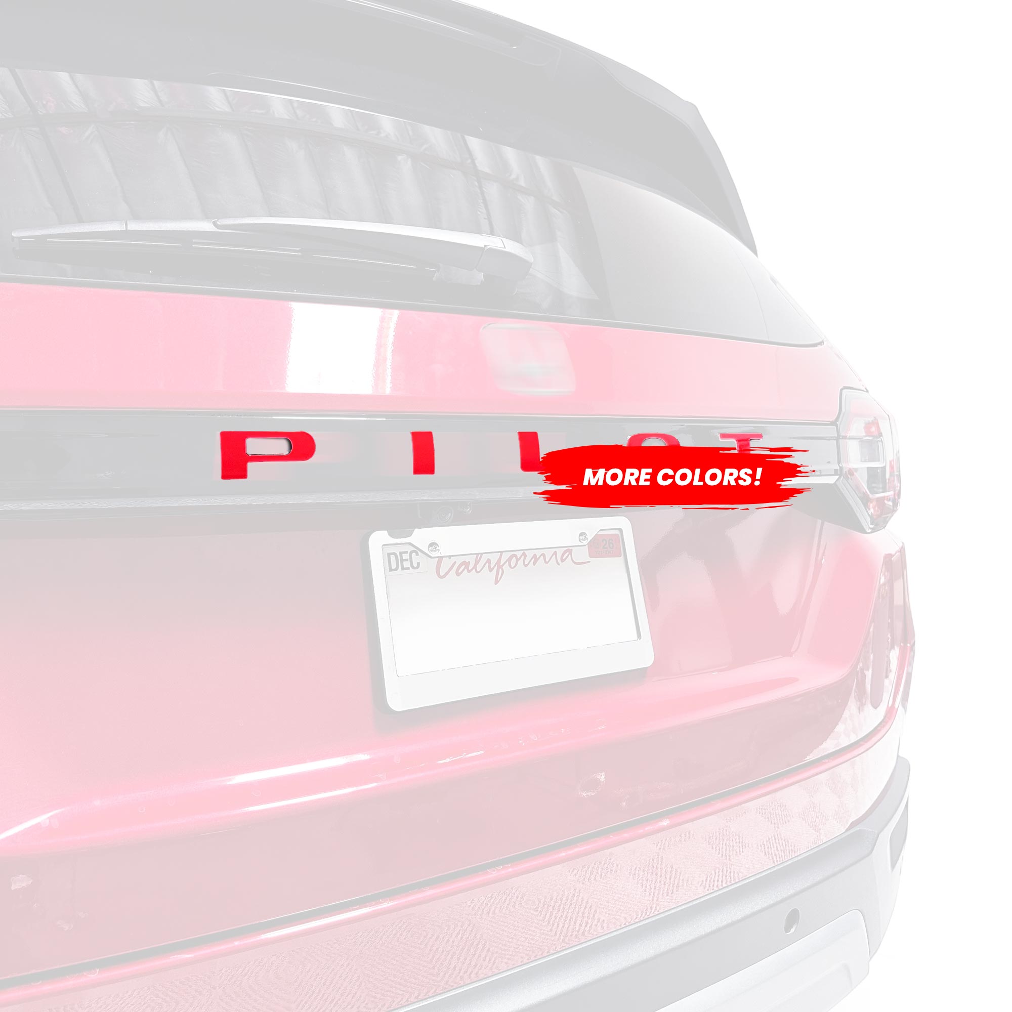 Rear Trunk Tailgate Emblem Logo Pre-cut Overlay for 2023-2027 Pilot