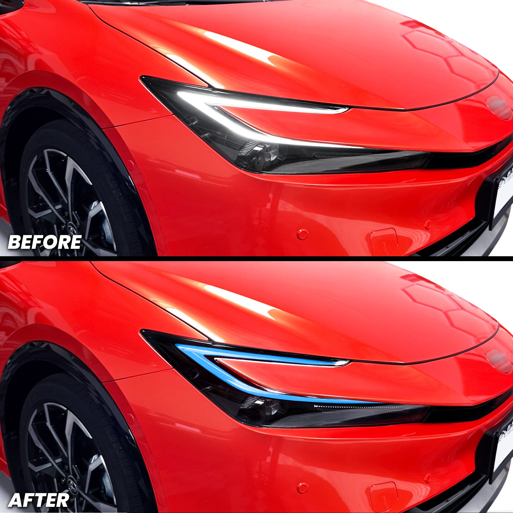 Headlight DRL Daytime Running Light Pre-cut Overlay Tint for 2023+ Prius and Prius Prime