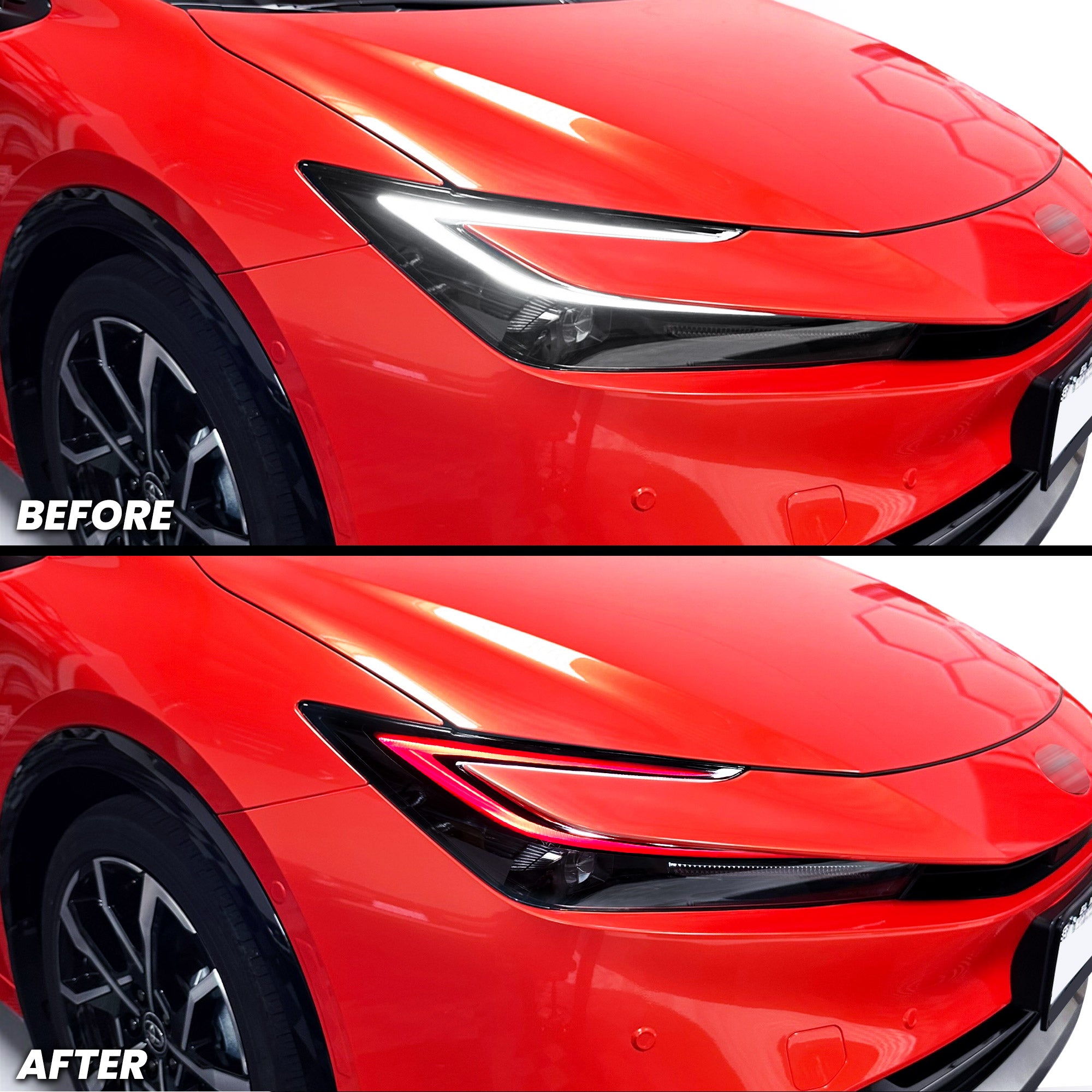 Headlight DRL Daytime Running Light Pre-cut Overlay Tint for 2023+ Prius and Prius Prime