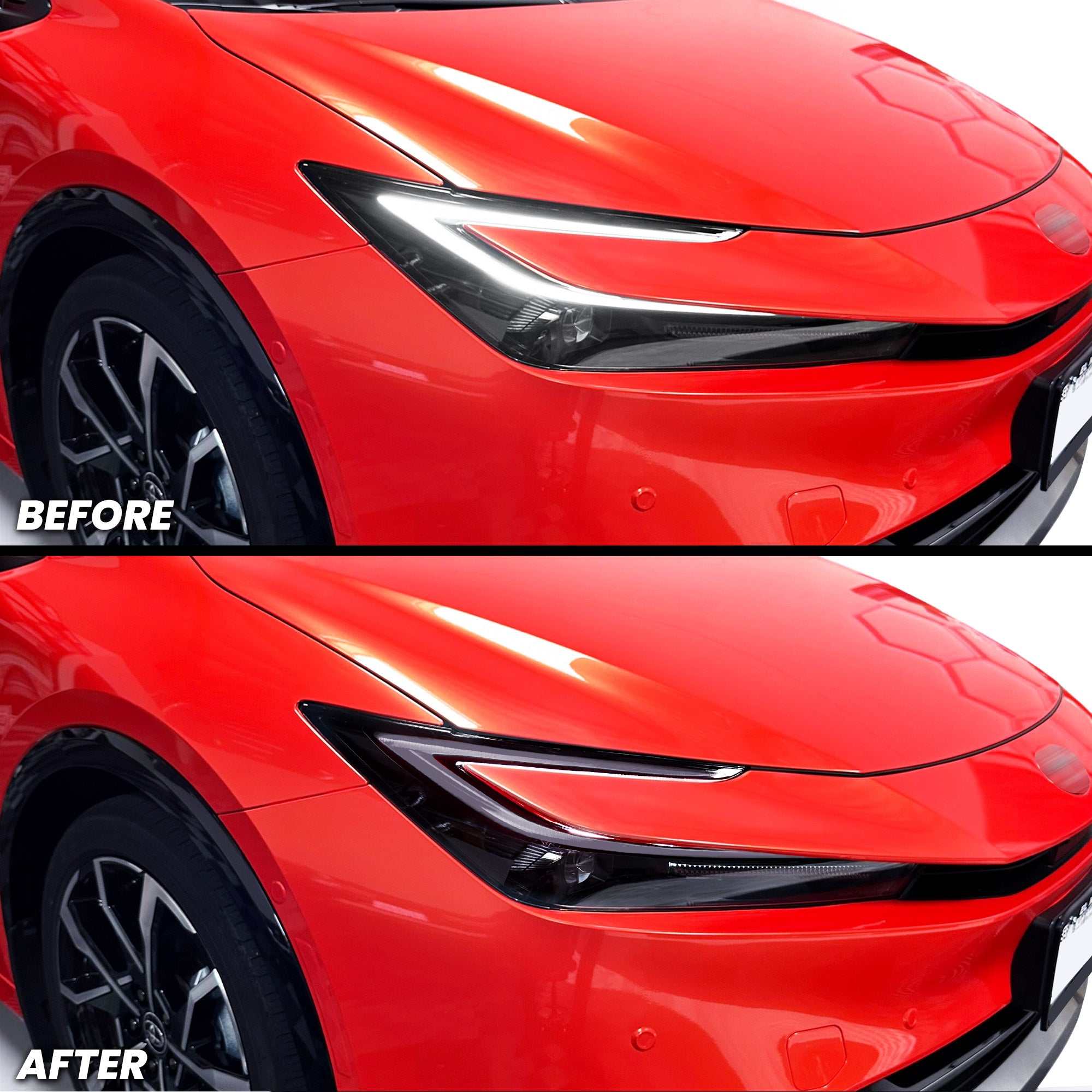 Headlight DRL Daytime Running Light Pre-cut Overlay Tint for 2023+ Prius and Prius Prime