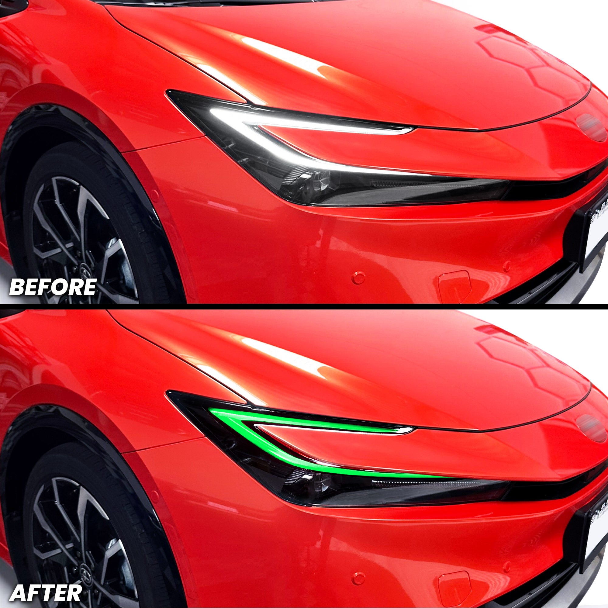 Headlight DRL Daytime Running Light Pre-cut Overlay Tint for 2023+ Prius and Prius Prime