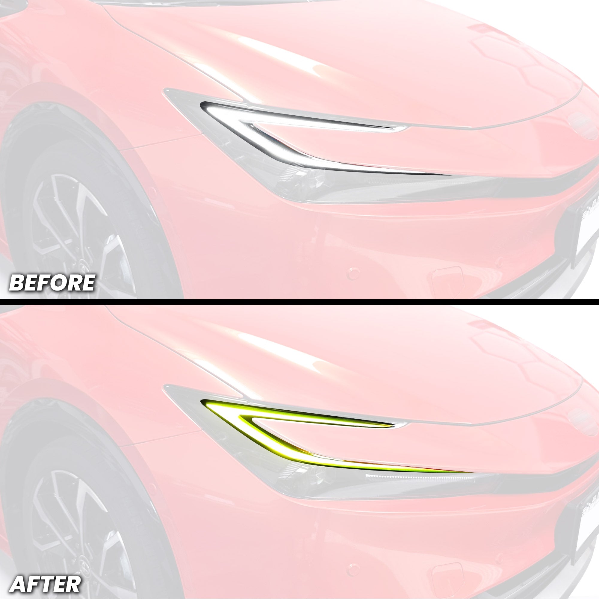 Headlight DRL Daytime Running Light Pre-cut Overlay Tint for 2023+ Prius and Prius Prime