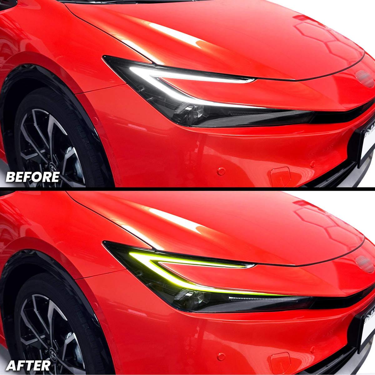 Headlight DRL Daytime Running Light Pre-cut Overlay Tint for 2023+ Prius and Prius Prime