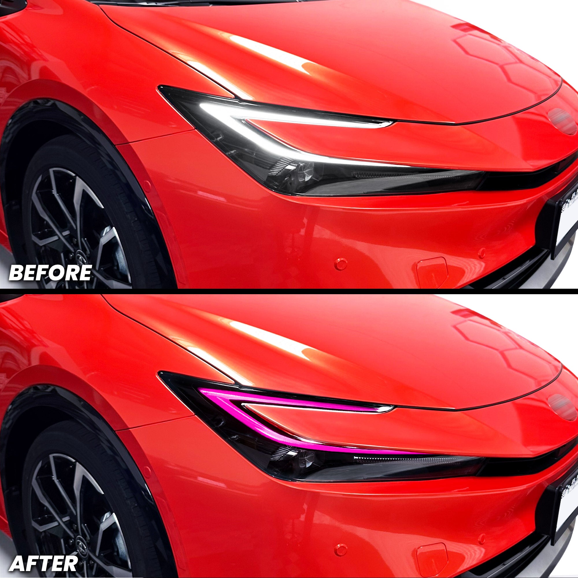 Headlight DRL Daytime Running Light Pre-cut Overlay Tint for 2023+ Prius and Prius Prime