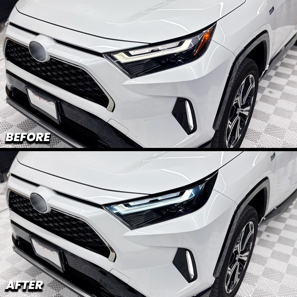 Headlight DRL Daytime Running Light Tint and Eye-lid Amber Delete Pre-Cut Overlay for 2019-2025 RAV4