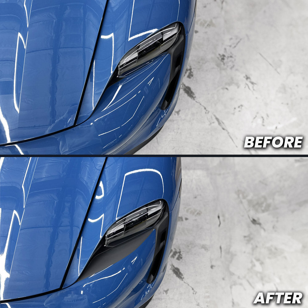 2019-2024 Porsche Taycan Headlight Under Eyelid Pre-cut Overlay