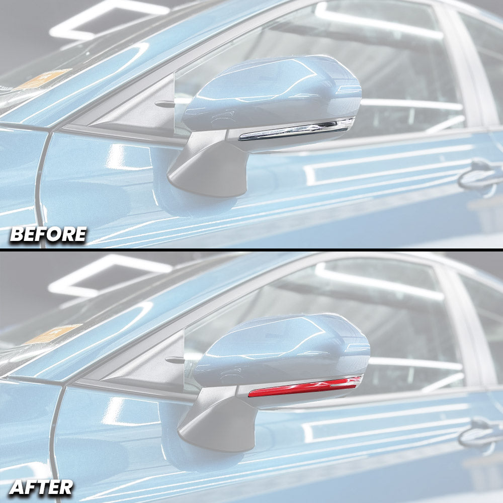 Side Mirror Pin-stripe Chrome Delete Pre-cut Overlay compatible with 2025+ Toyota Camry