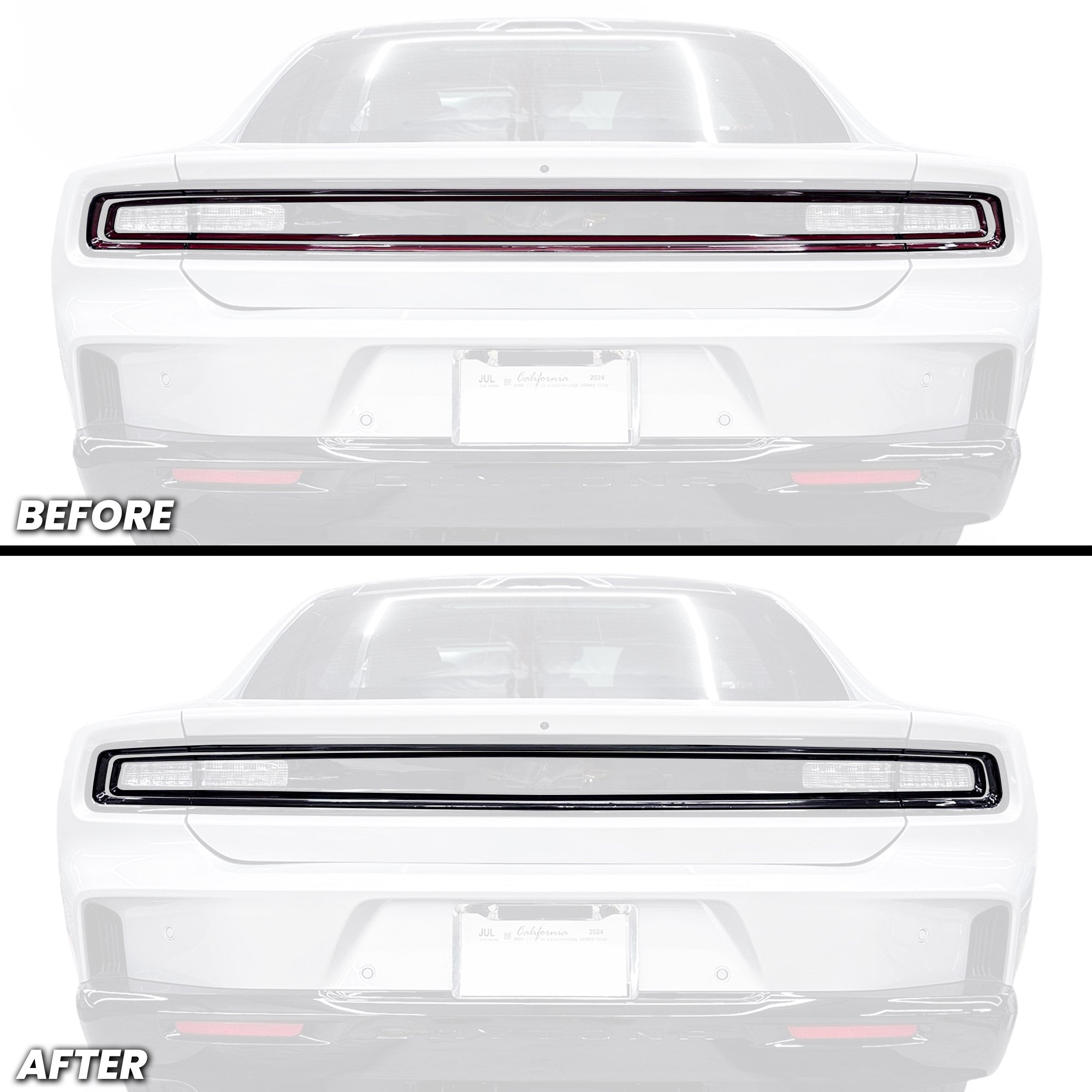 Rear Tail Light Running Brake Lights Pre-cut Overlay Tint for 2025+ Charger Daytona