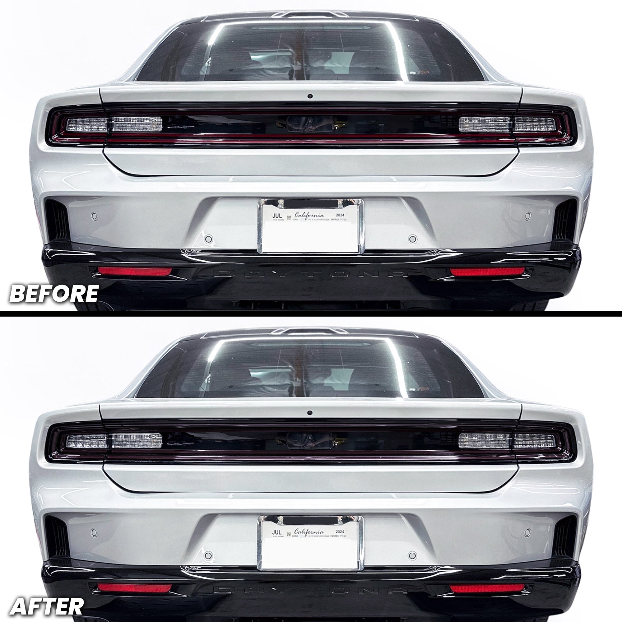 Rear Tail Light Running Brake Lights Pre-cut Overlay Tint for 2025+ Charger Daytona