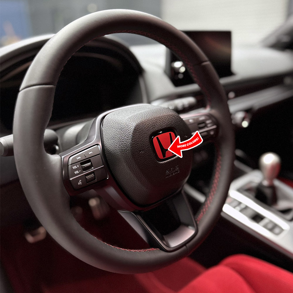 AFD Overlays Steering Wheel Emblem Pre-cut Overlay compatible with 2023+ Honda Civic Type-R FL5