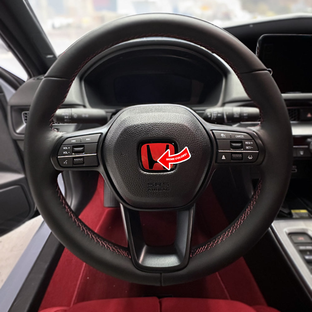 AFD Overlays Steering Wheel Emblem Pre-cut Overlay compatible with 2023+ Honda Civic Type-R FL5