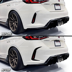 Rear Bumper Side Fang Accents for 2023+ Honda Civic Type-R FL5
