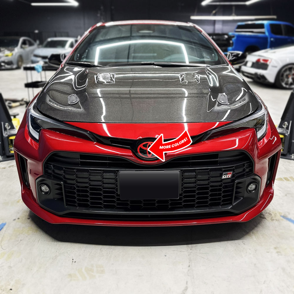 AFD Overlays Front and Rear Emblem Pre-cut Overlay compatible with 2023+ Toyota Corolla GR and Hatchback