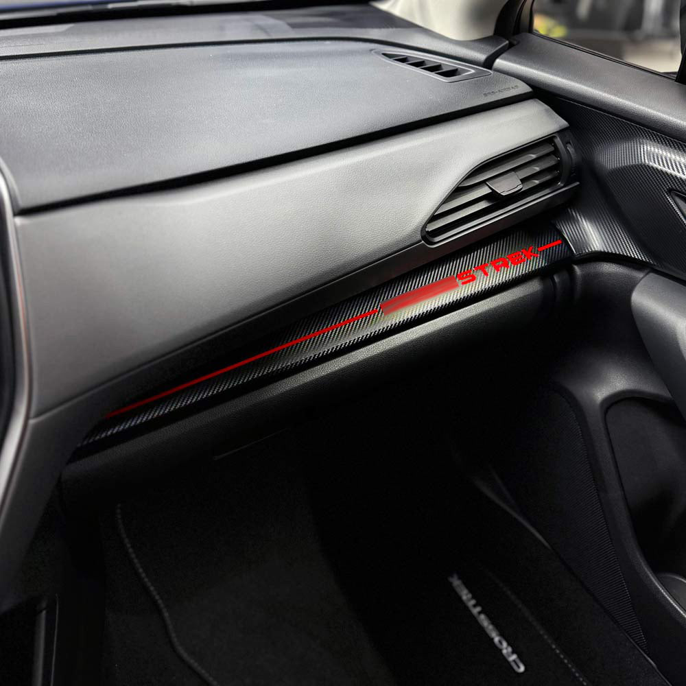 Pinstripe CROSSTREK Logo Dashboard Overlay for Subaru Crosstrek 2018-2023