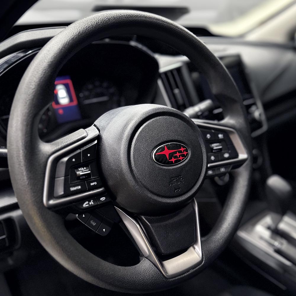 2018-2023 Subaru Crosstrek Steering Wheel Emblem Pre-cut Overlay
