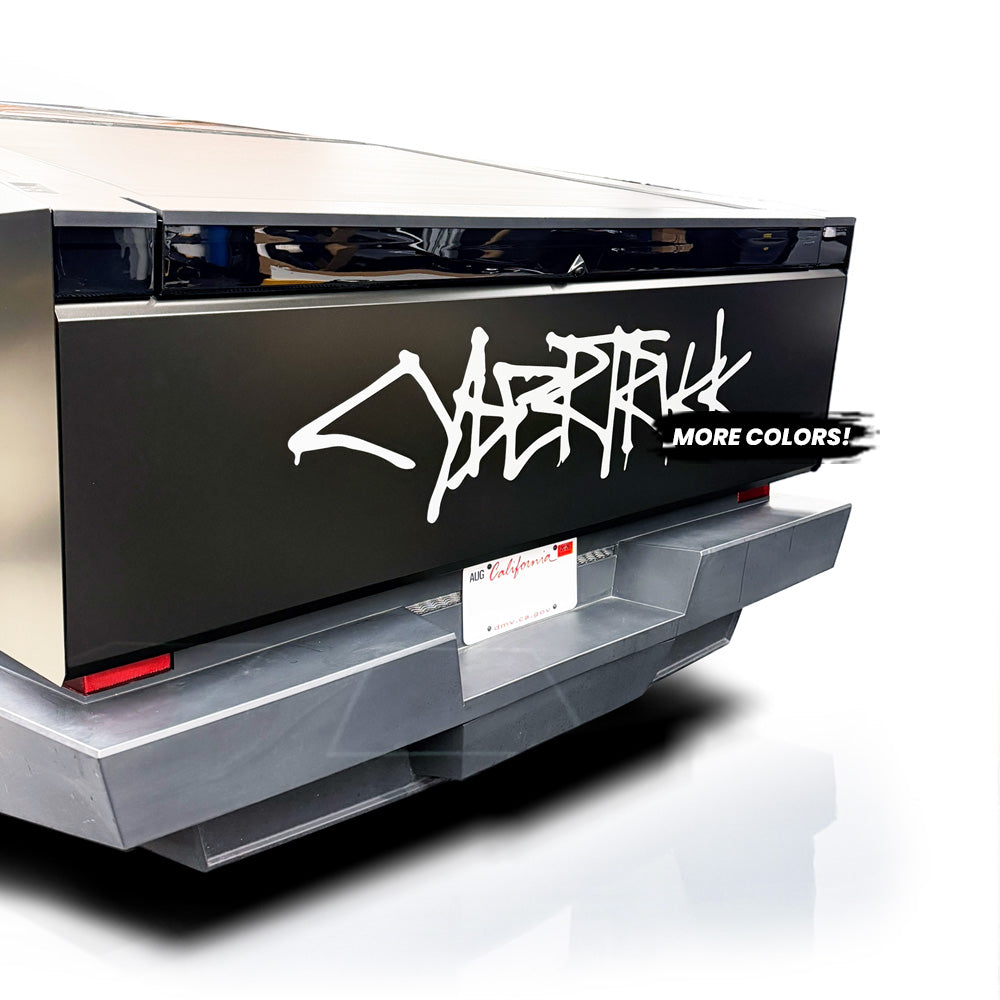 AFD Overlays Rear Tailgate Graffiti Pre-cut Overlay Vinyl Sticker Decal for 2024+ Tesla Cybertruck