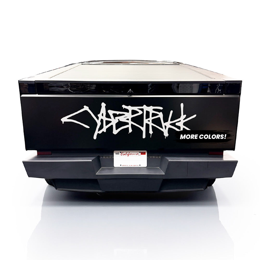 AFD Overlays Rear Tailgate Graffiti Pre-cut Overlay Vinyl Sticker Decal for 2024+ Tesla Cybertruck