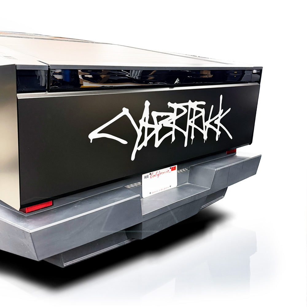 AFD Overlays Rear Tailgate Graffiti Pre-cut Overlay Vinyl Sticker Decal for 2024+ Tesla Cybertruck