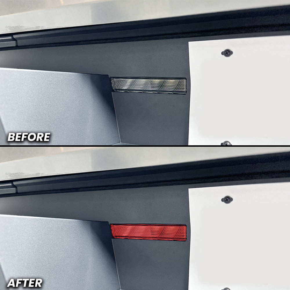 2024+ Tesla Cybertruck Rear Bumper Reverse Light Pre-cut Overlay ...