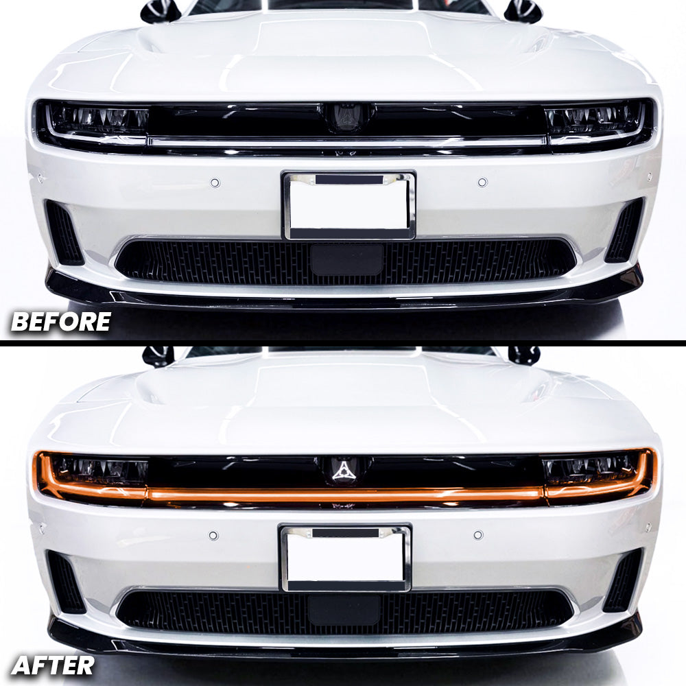Headlight DRL Daytime Running Lights Pre-cut Overlay Tint compatible with 2025+ Dodge Charger Daytona