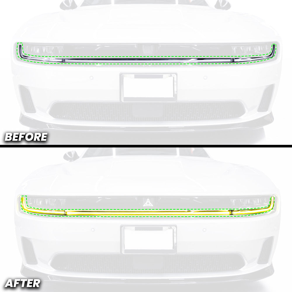 Headlight DRL Daytime Running Lights Pre-cut Overlay Tint compatible with 2025+ Dodge Charger Daytona
