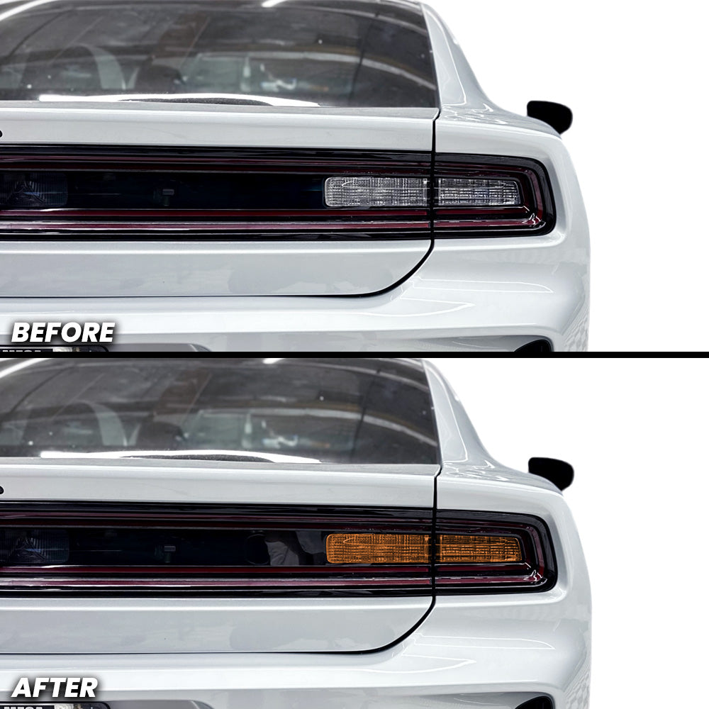 Rear Tail Light Reverse Light and Turn Signal Light Pre-cut Overlay Tint for 2025+ Dodge Charger Daytona