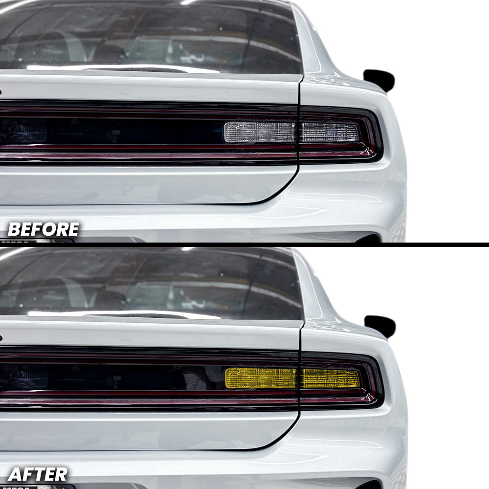 Rear Tail Light Reverse Light and Turn Signal Light Pre-cut Overlay Tint for 2025+ Dodge Charger Daytona