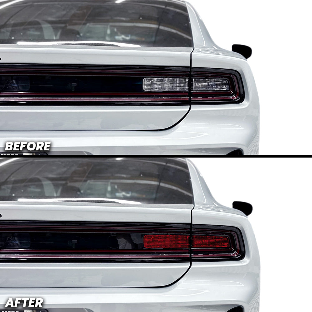 Rear Tail Light Reverse Light and Turn Signal Light Pre-cut Overlay Tint for 2025+ Dodge Charger Daytona