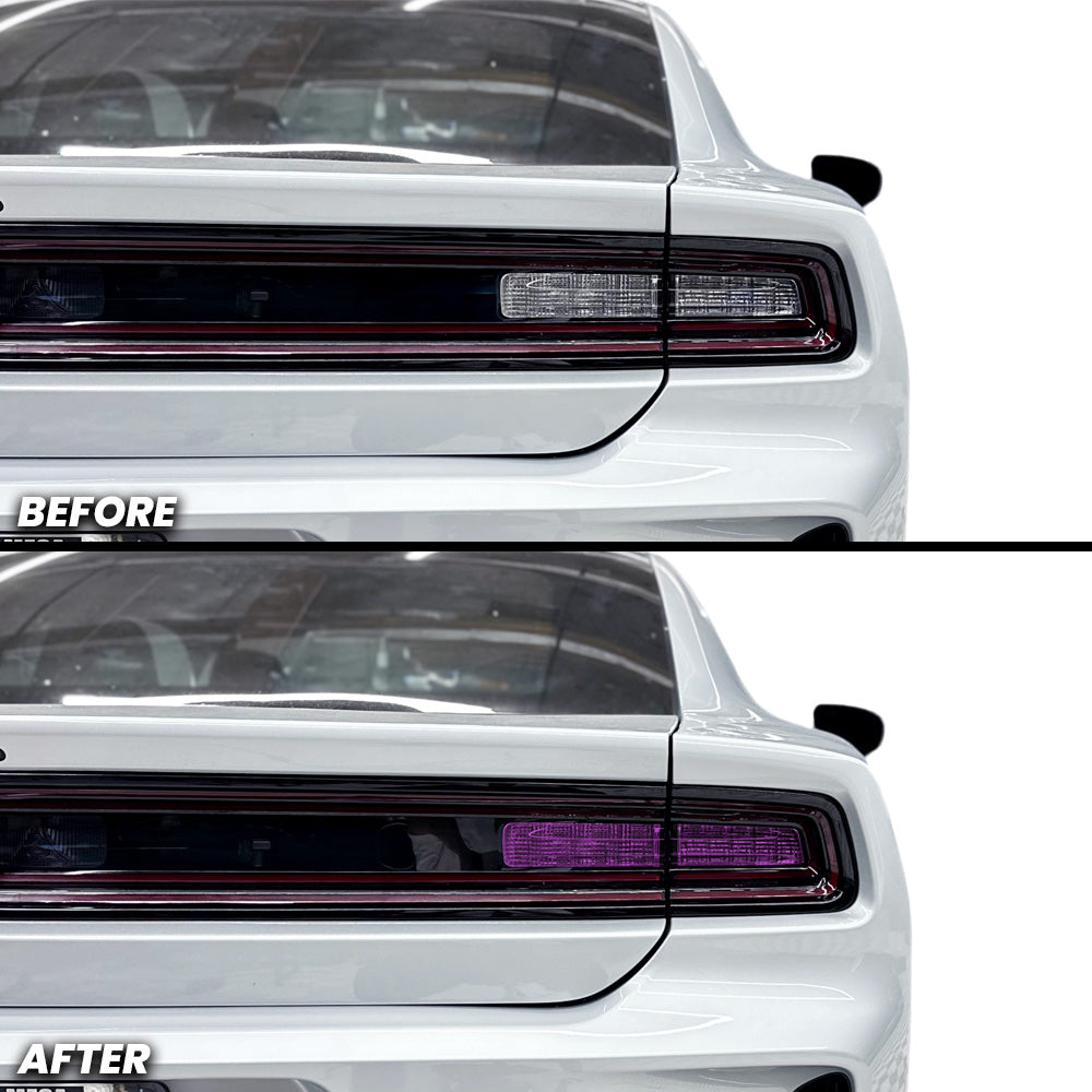 Rear Tail Light Reverse Light and Turn Signal Light Pre-cut Overlay Tint for 2025+ Dodge Charger Daytona