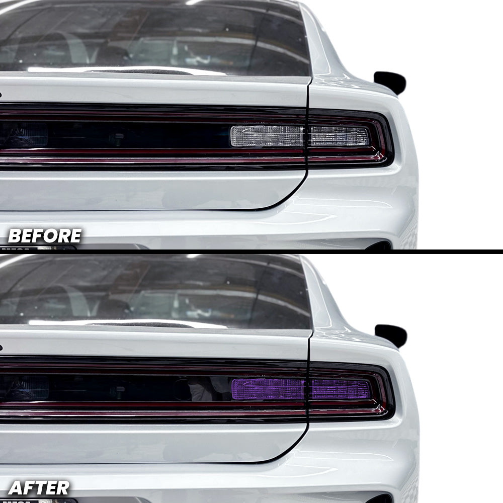 Rear Tail Light Reverse Light and Turn Signal Light Pre-cut Overlay Tint for 2025+ Dodge Charger Daytona
