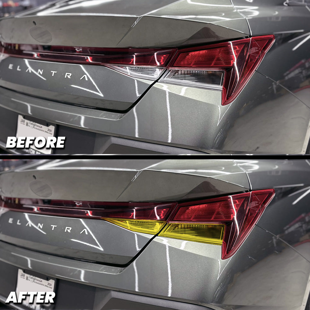 Smoked Tail Light Turn-Reverse Pre-Cut Overlay for 2021+ Elantra