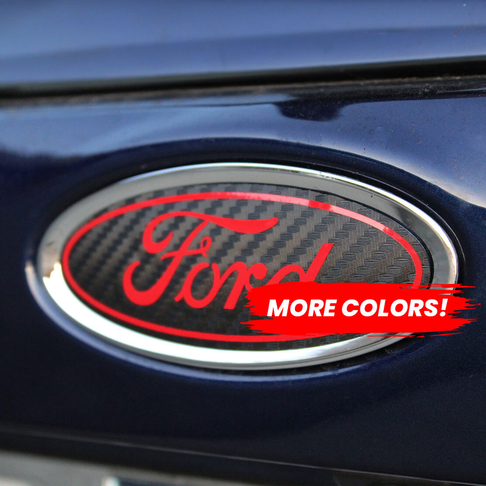 AFD Overlays Front and Rear Emblem Pre-cut Overlay compatible with 2014 - 2017 Ford Focus ST