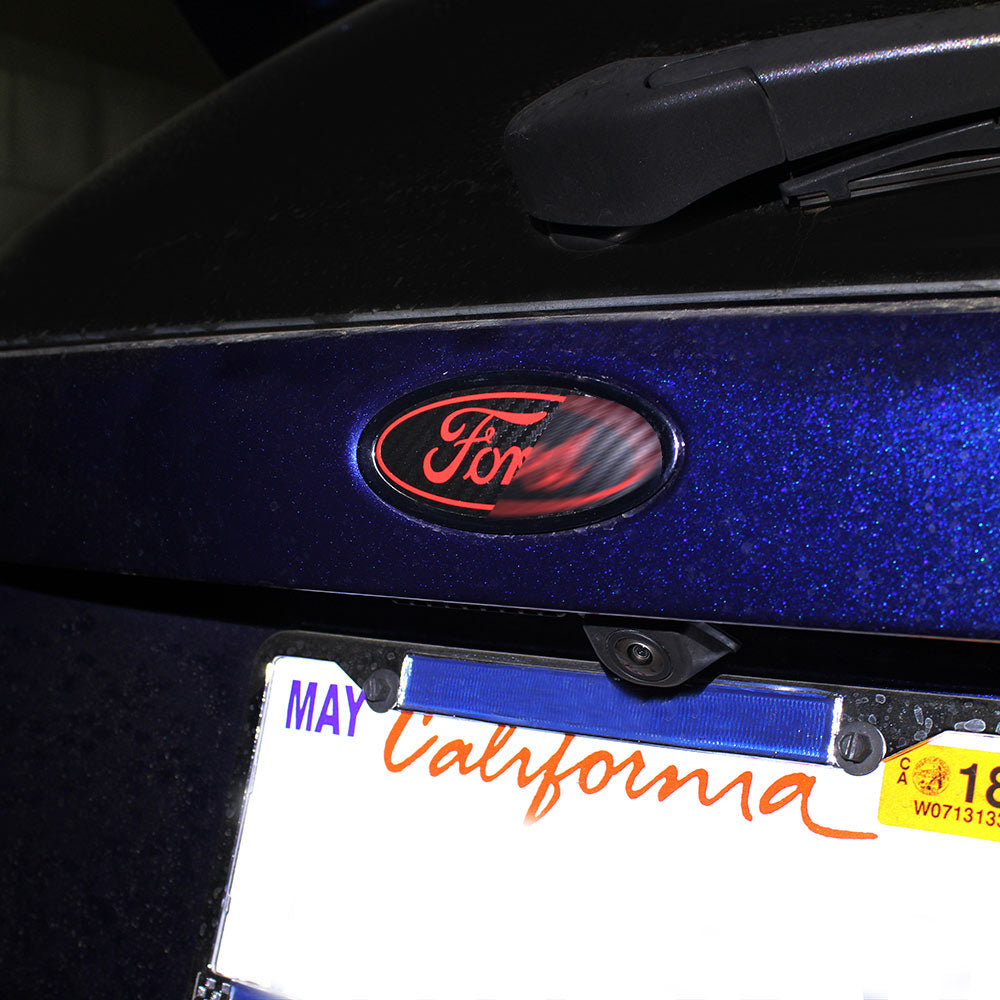 AFD Overlays Front and Rear Emblem Pre-cut Overlay compatible with 2014 - 2017 Ford Focus ST