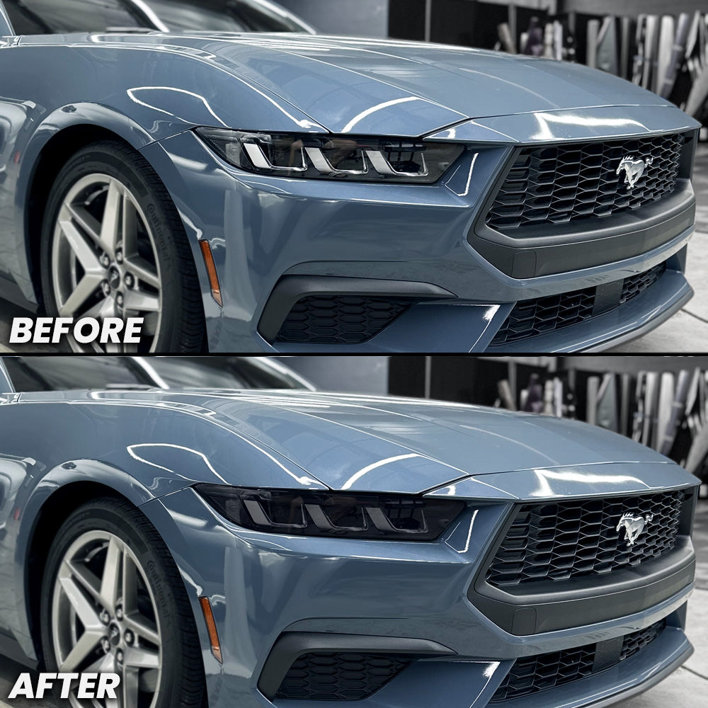 Tinted Full Headlight Pre-Cut Overlay for 2024+ Ford Mustang