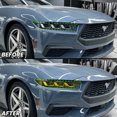 Tinted Full Headlight Pre-Cut Overlay for 2024+ Ford Mustang