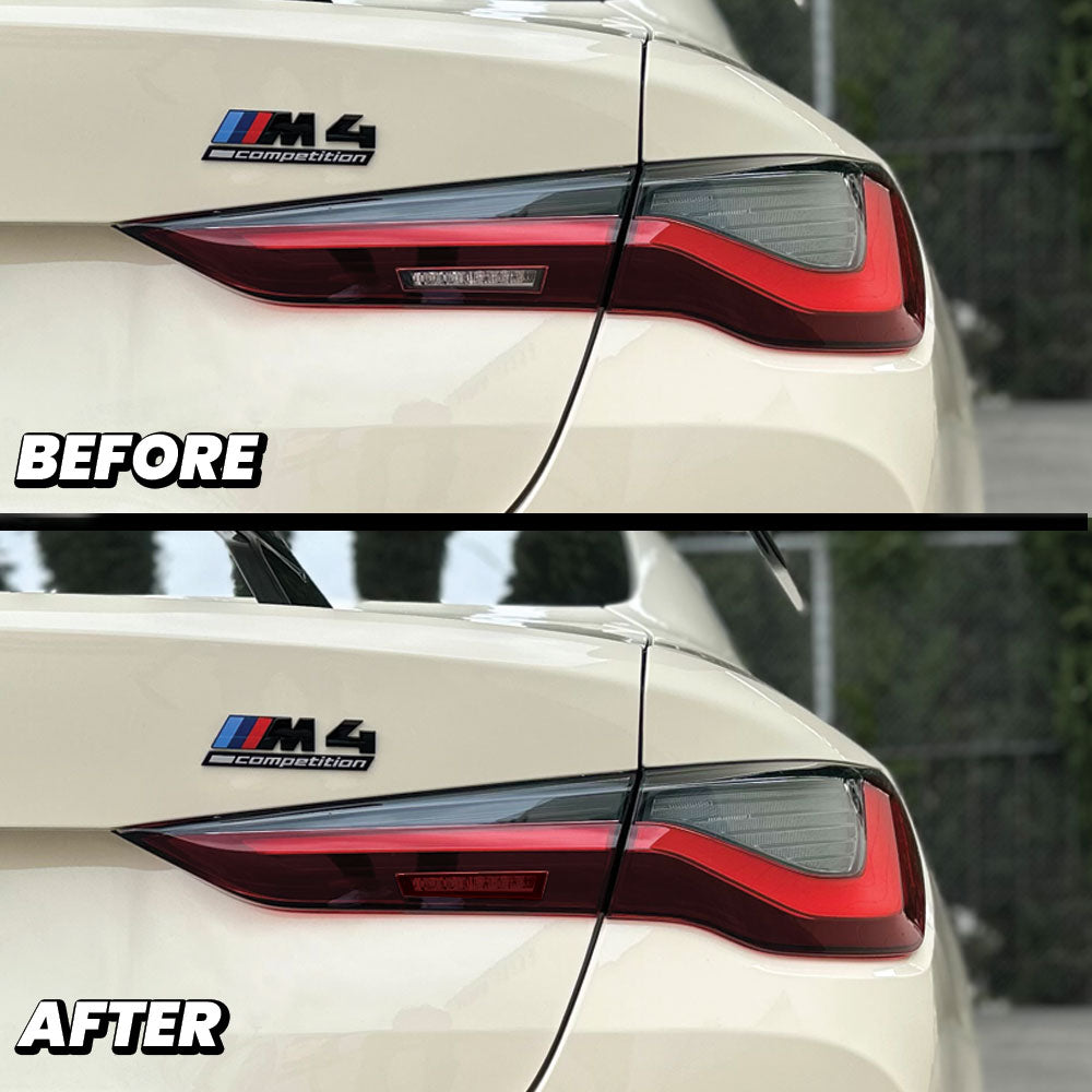 2021-2024 BMW G82 M4 Reverse Tail Light Pre-cut Overlay Smoked