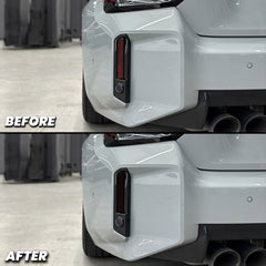 2023+ BMW G87 M2 Rear Bumper Reflector Pre-cut Overlay Smoked