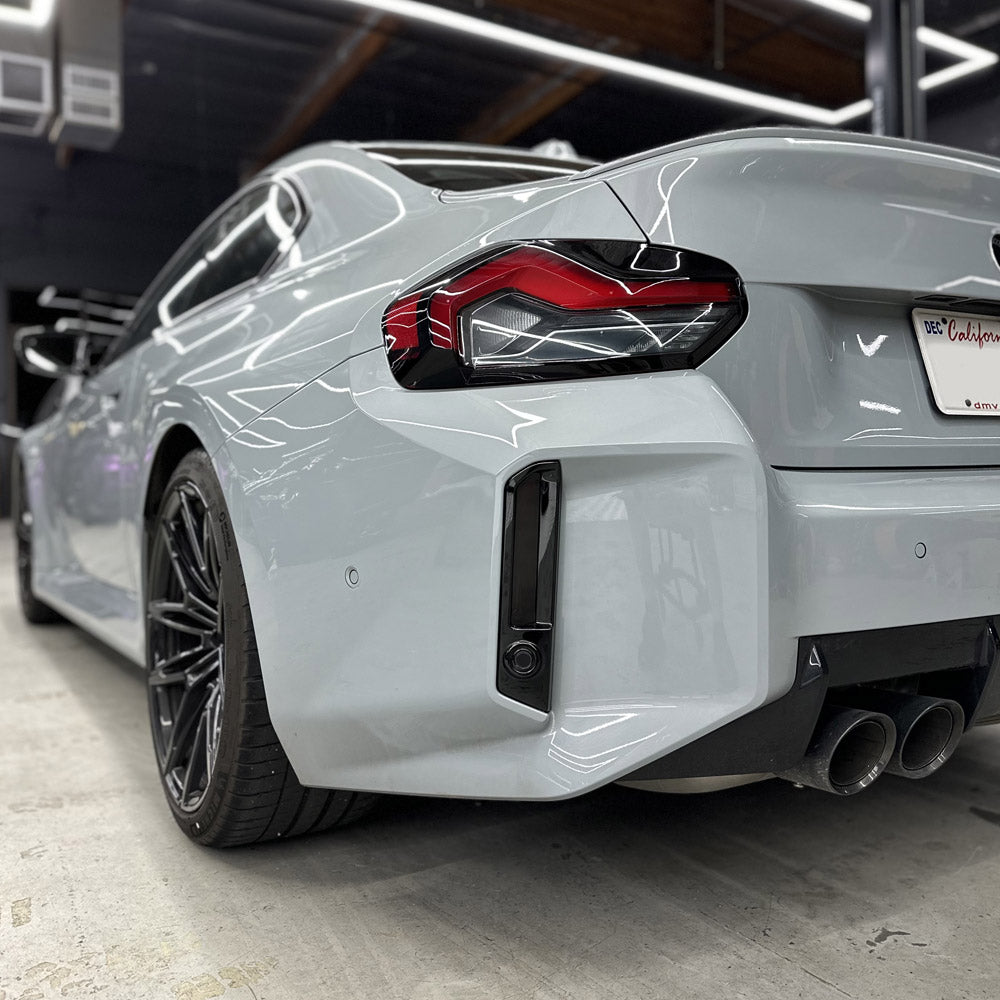 G87 Csl Rear 2023+ BMW G87 M2 Rear Bumper Reflector Pre-cut Overlay Smoked ...
