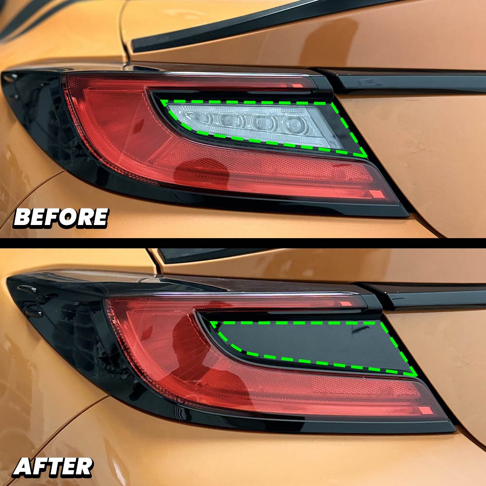 2022+ Toyota GR86 Smoked Tail Light Turn Signal Pre-Cut Overlay Smoked