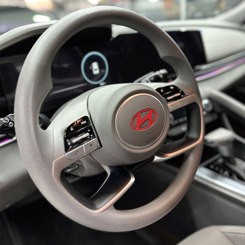 2024+ Hyundai Elantra Steering Wheel Emblem Pre-Cut Overlay