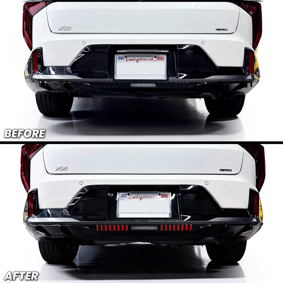 Rear Diffuser Middle Section Pin-stripe Pre-cut Overlay for 2025+ K4 GT-Line Sedan Only