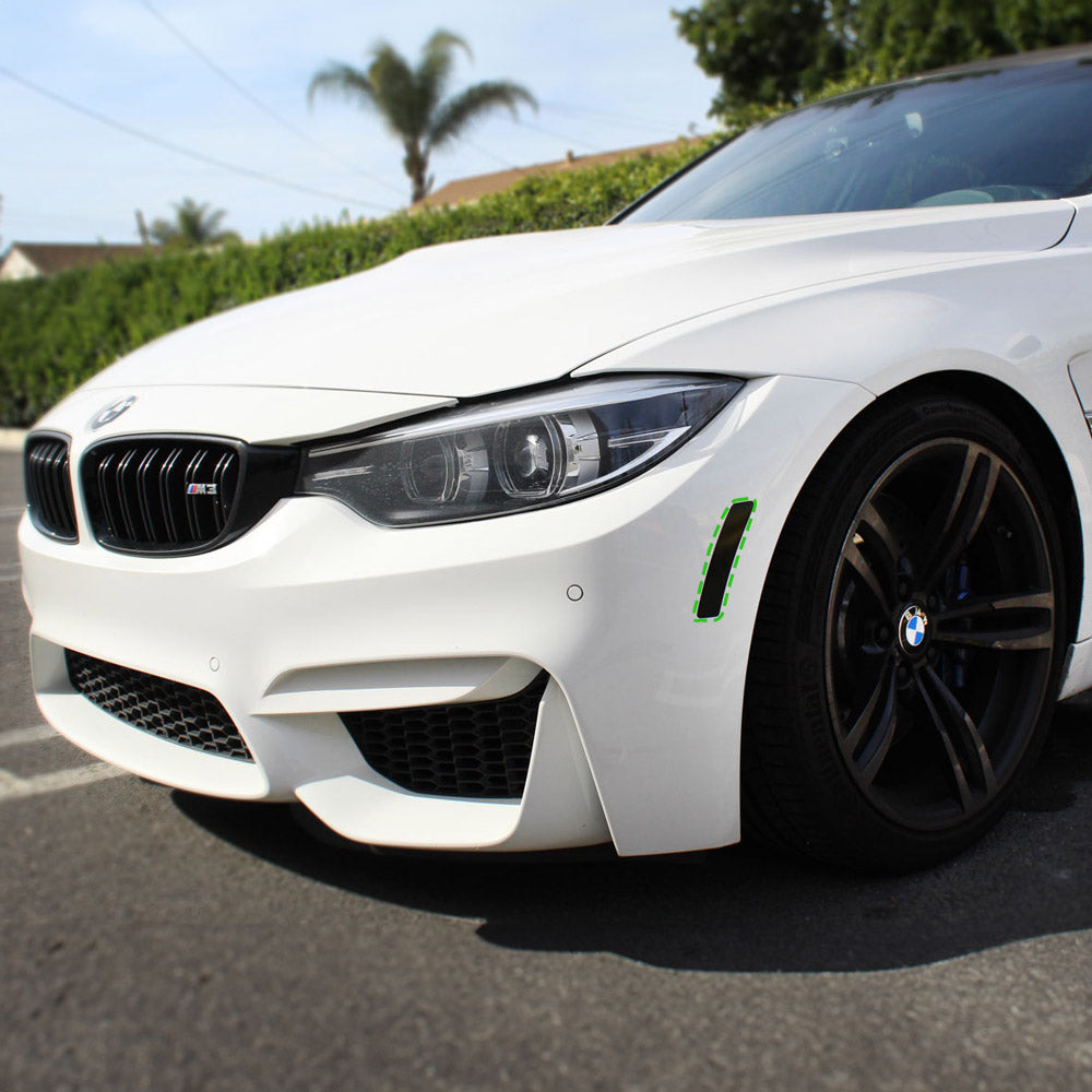BMW F80 M3 / F82 & F83 M4 Front Bumper Reflector Overlay Smoked