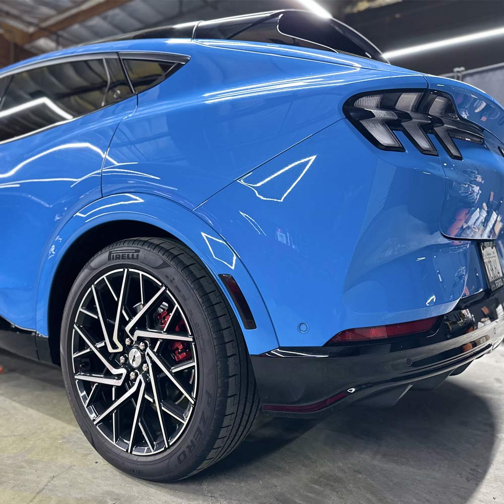 2021-2023 Ford Mustang Mach-E Rear Bumper Reflector Pre-Cut Overlay SM ...