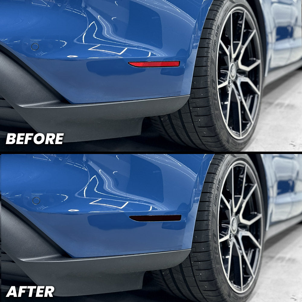 2019-2024 Porsche Taycan Rear Bumper SIDE Reflector Pre-cut Overlay