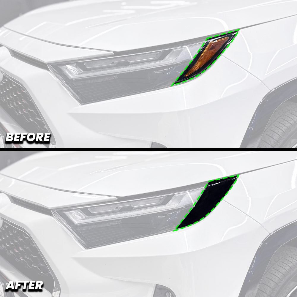 Headlight Amber Delete Pre-Cut Overlay Tint for 2019-2025 RAV4