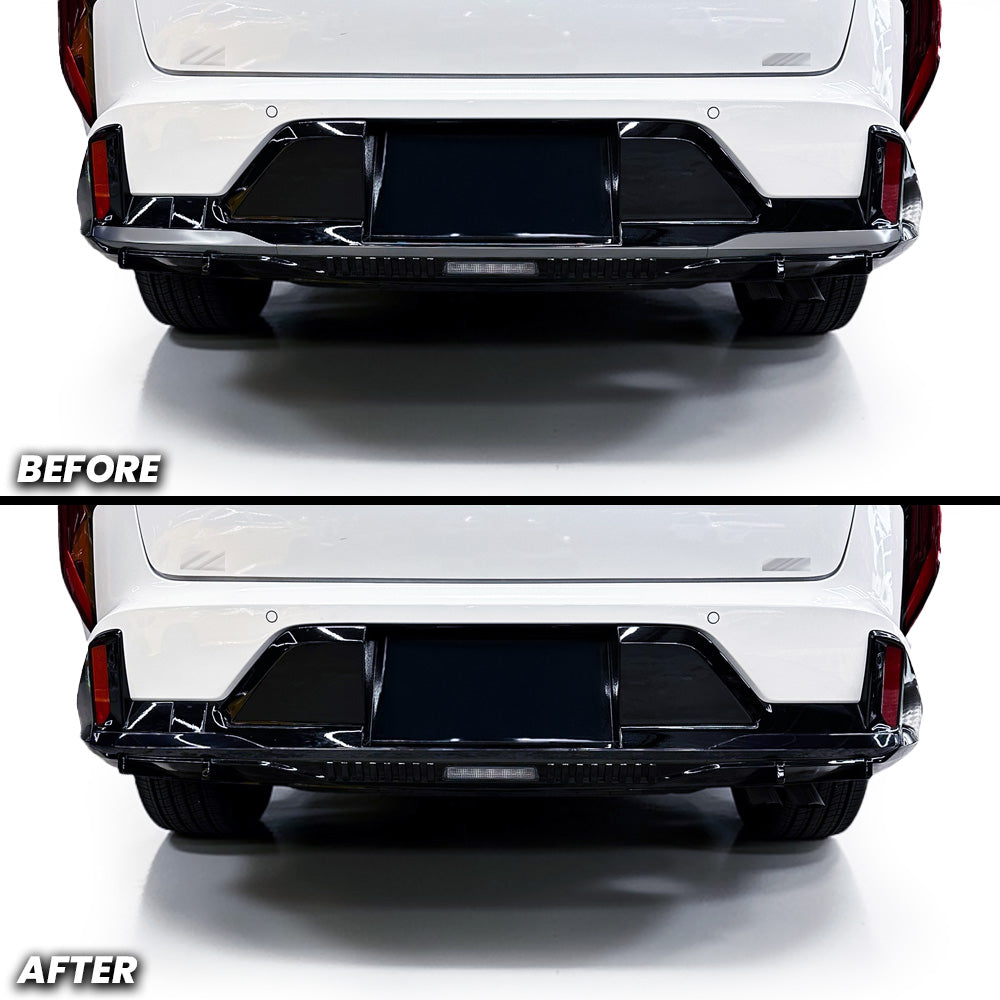 Rear Bumper Gun Metal Chrome Accent Black Out Delete Pre-cut Overlay for 2025+ Kia K4