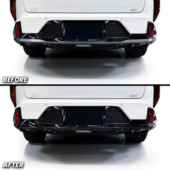 Rear Bumper Gun Metal Chrome Accent Black Out Delete Pre-cut Overlay for 2025+ Kia K4