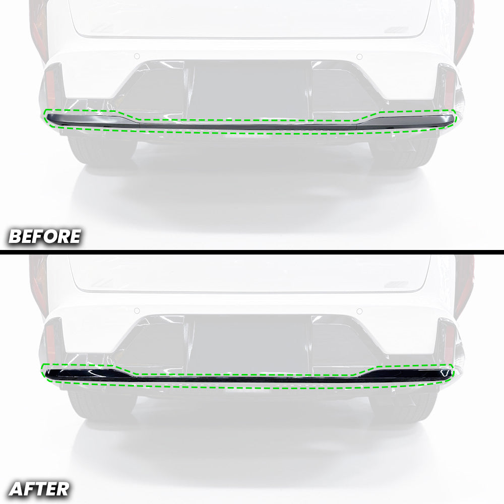 Rear Bumper Gun Metal Chrome Accent Black Out Delete Pre-cut Overlay for 2025+ Kia K4