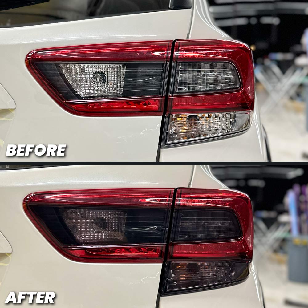 2018-2023 Subaru Crosstrek Smoked Tail Light Turn Signal and Brake Light and Reverse Pre-Cut Overlay