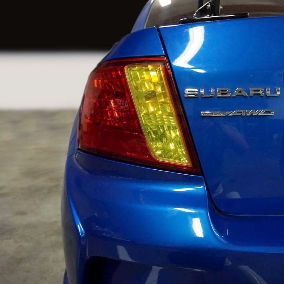 Subaru WRX / STI Sedan Tail Light Turn Signal / Reverse Pre-cut Overlay Tint